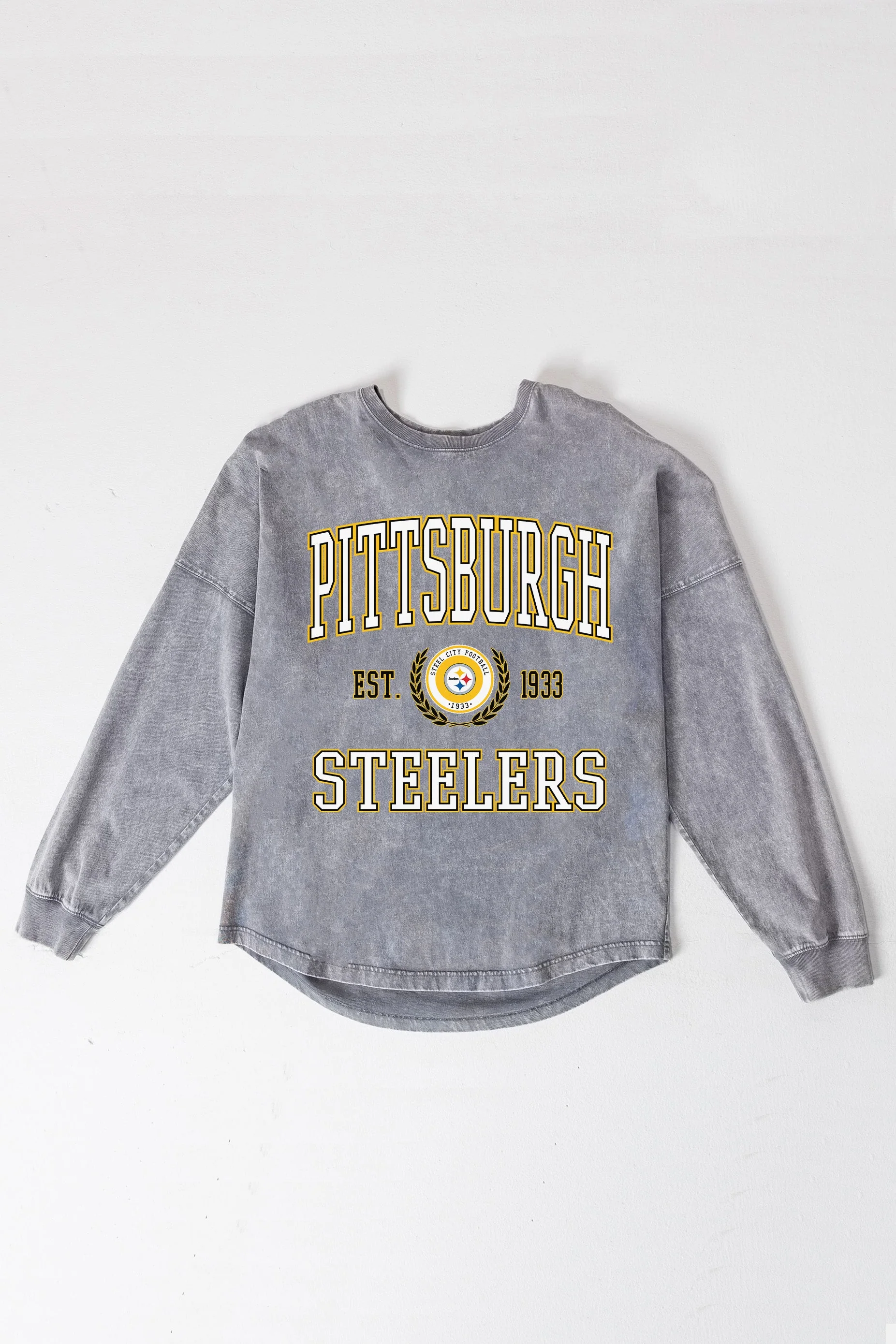 PITTSBURGH STEELERS FINAL SCORE FADED WASH PULLOVER - Image 8