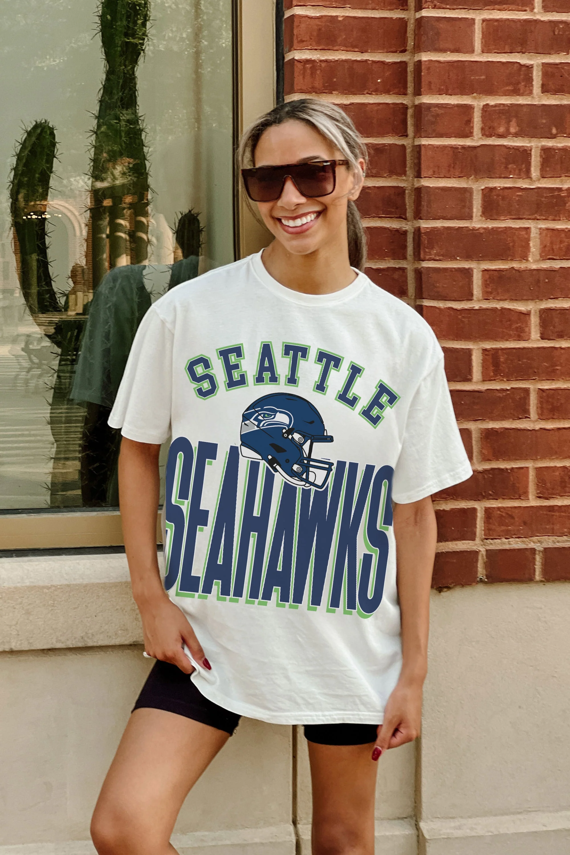 SEATTLE SEAHAWKS FIERCE FOCUS WASHED RELAXED FIT TEE - Image 4