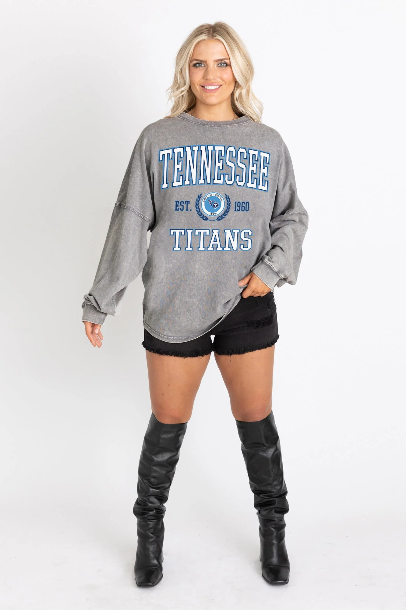 TENNESSEE TITANS FINAL SCORE FADED WASH PULLOVER - Image 5