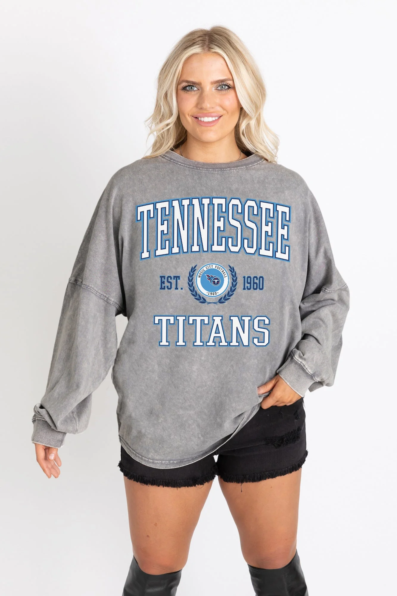 TENNESSEE TITANS FINAL SCORE FADED WASH PULLOVER - Image 6