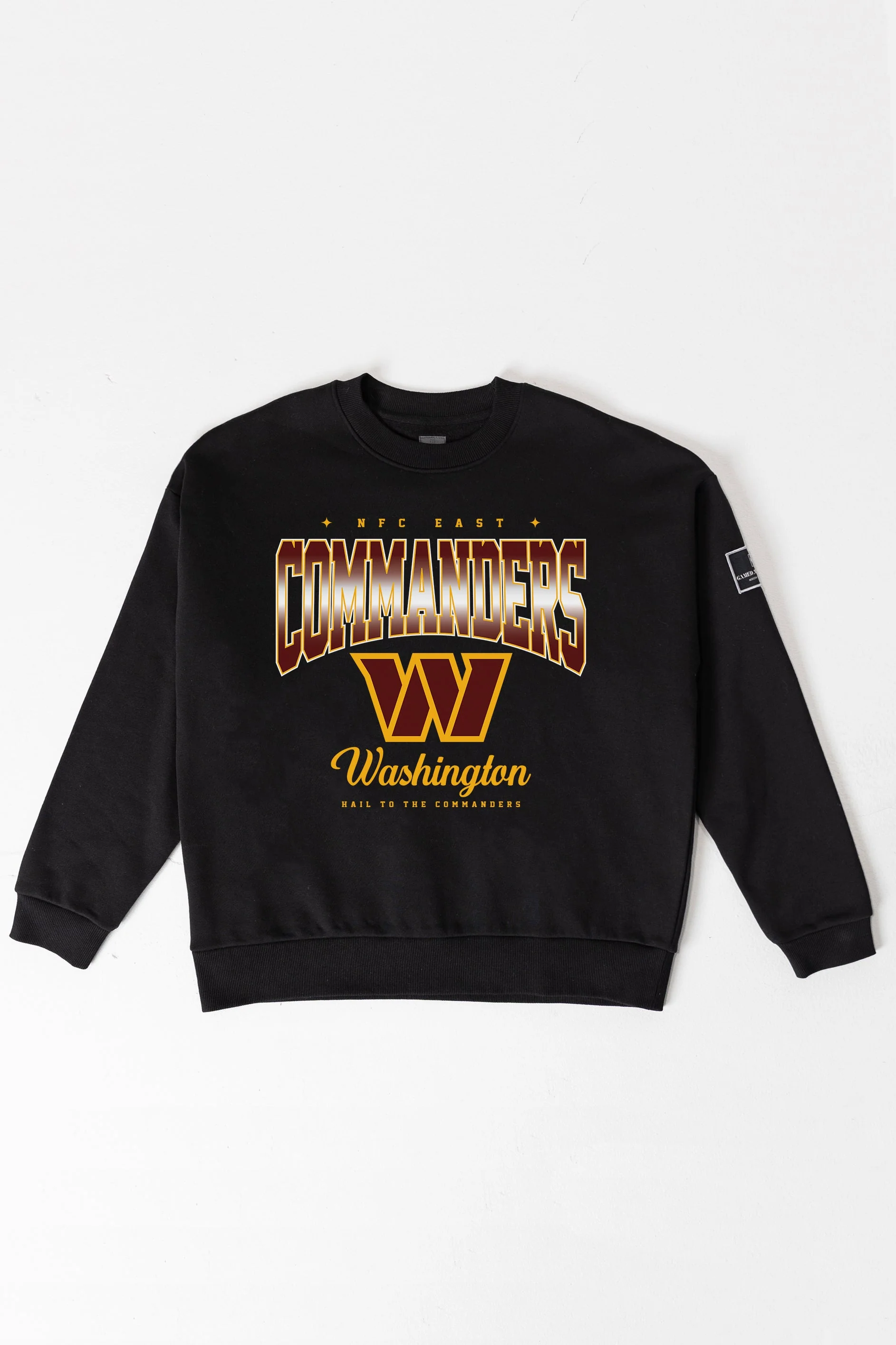 WASHINGTON COMMANDERS POWERHOUSE PLAY BLACK LABEL PREMIUM FLEECE CREW SWEATSHIRT - Image 8