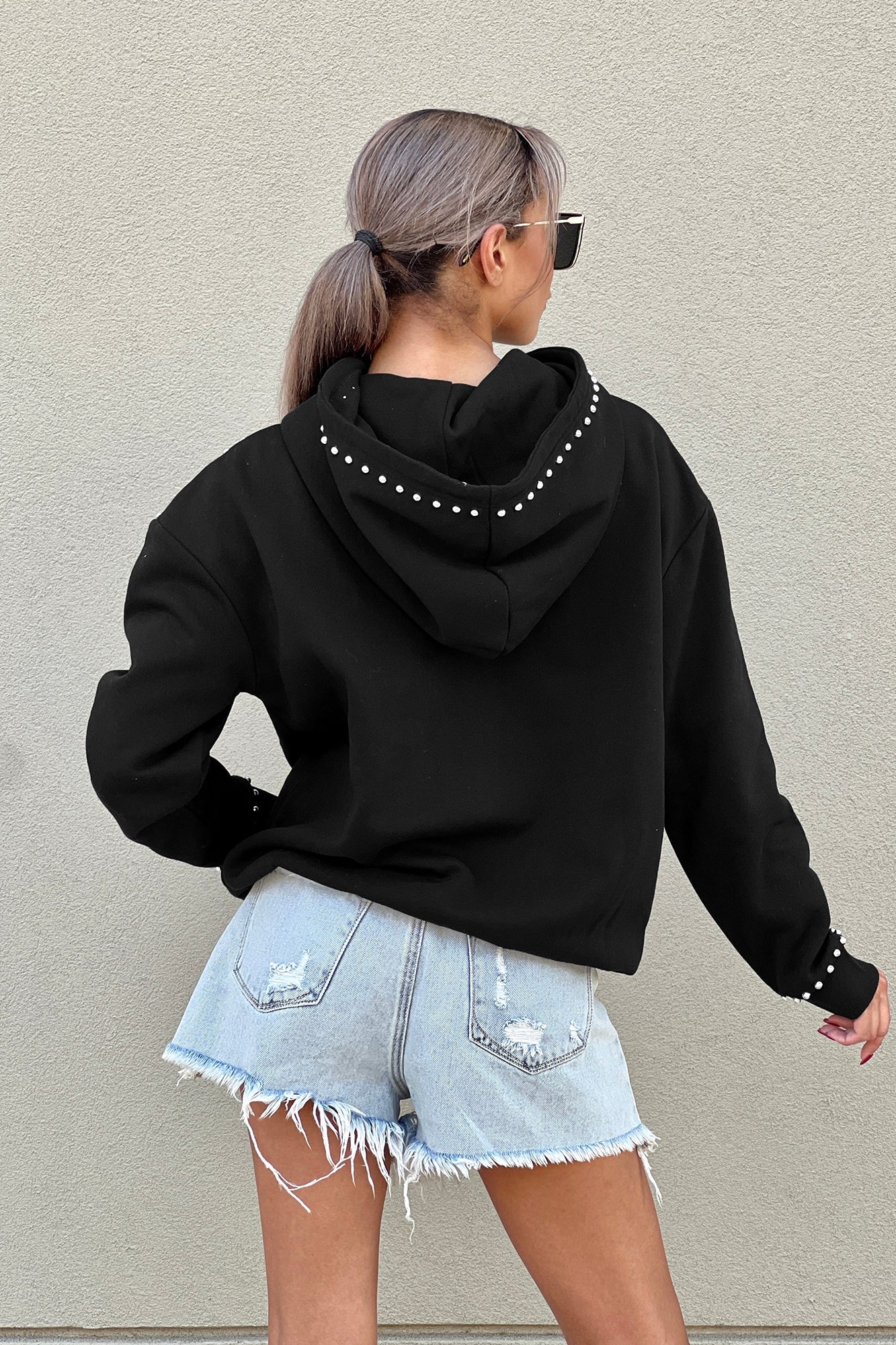 SAN FRANCISCO 49ERS Catch The Vibe Studded-Detail Hoodie - Image 5