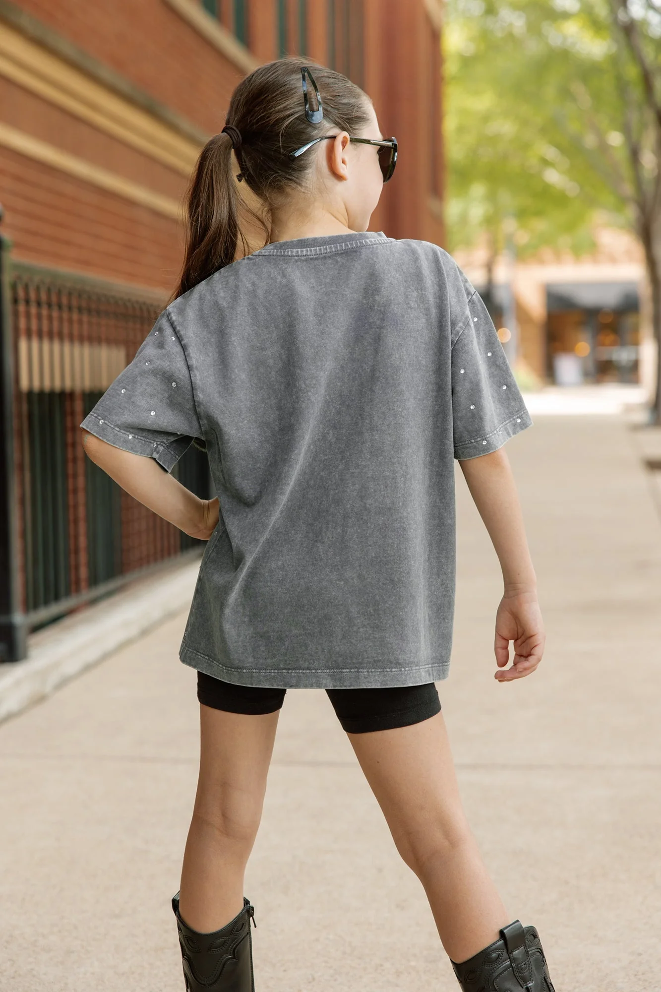 SOUTHERN MISS GOLDEN EAGLES ON THE BALL KIDS MINI RHINESTONE OVERSIZED TEE - Image 3