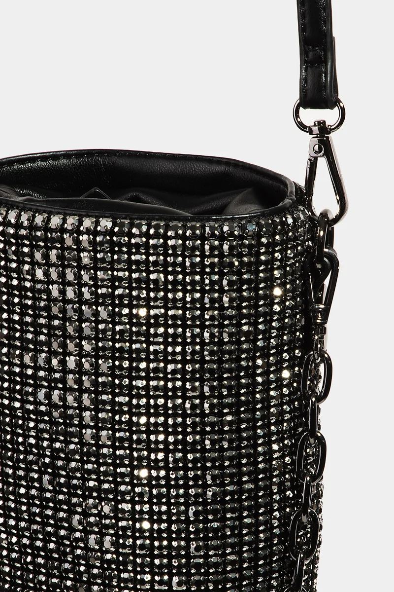 STADIUM STYLE PAVE RHINESTONE BUCKET BAG - Image 3