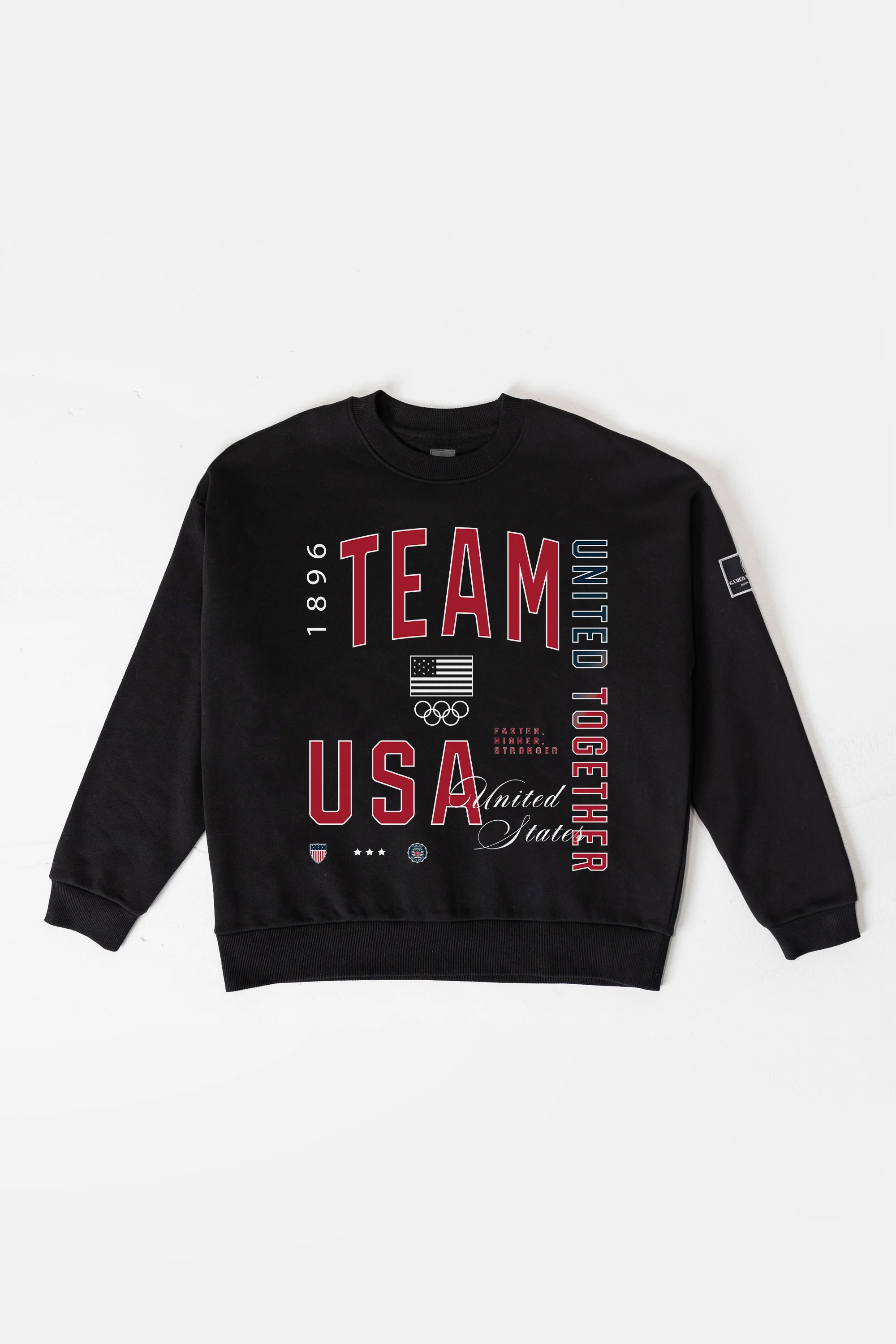 TEAM USA EVERYBODY'S ALL-AMERICAN BLACK LABEL PREMIUM FLEECE CREW SWEATSHIRT - Image 5