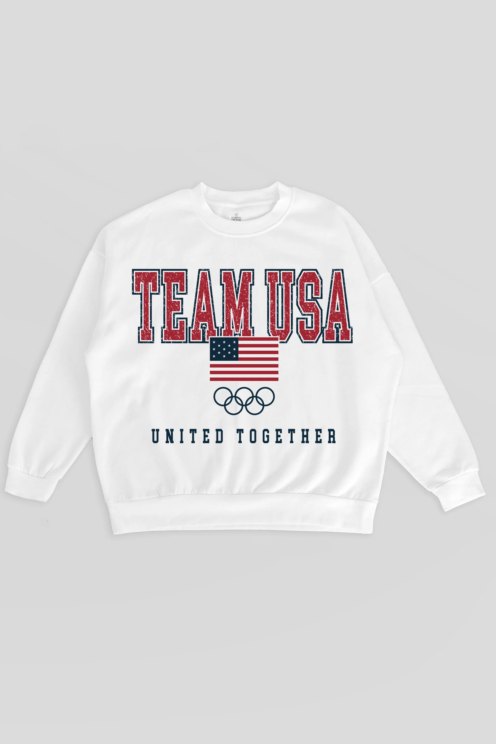 TEAM USA UNITED TOGETHER PREMIUM FLEECE DROP SHOULDER CREWNECK PULLOVER - Image 4