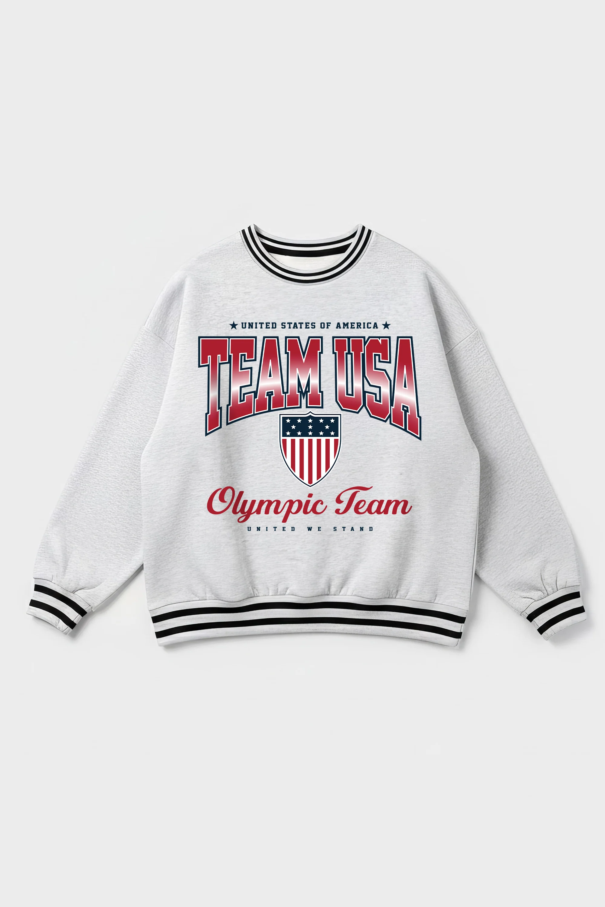 TEAM USA VICTORY STRIPE CREW FLEECE RINGER STRIPE SWEATSHIRT - Image 5