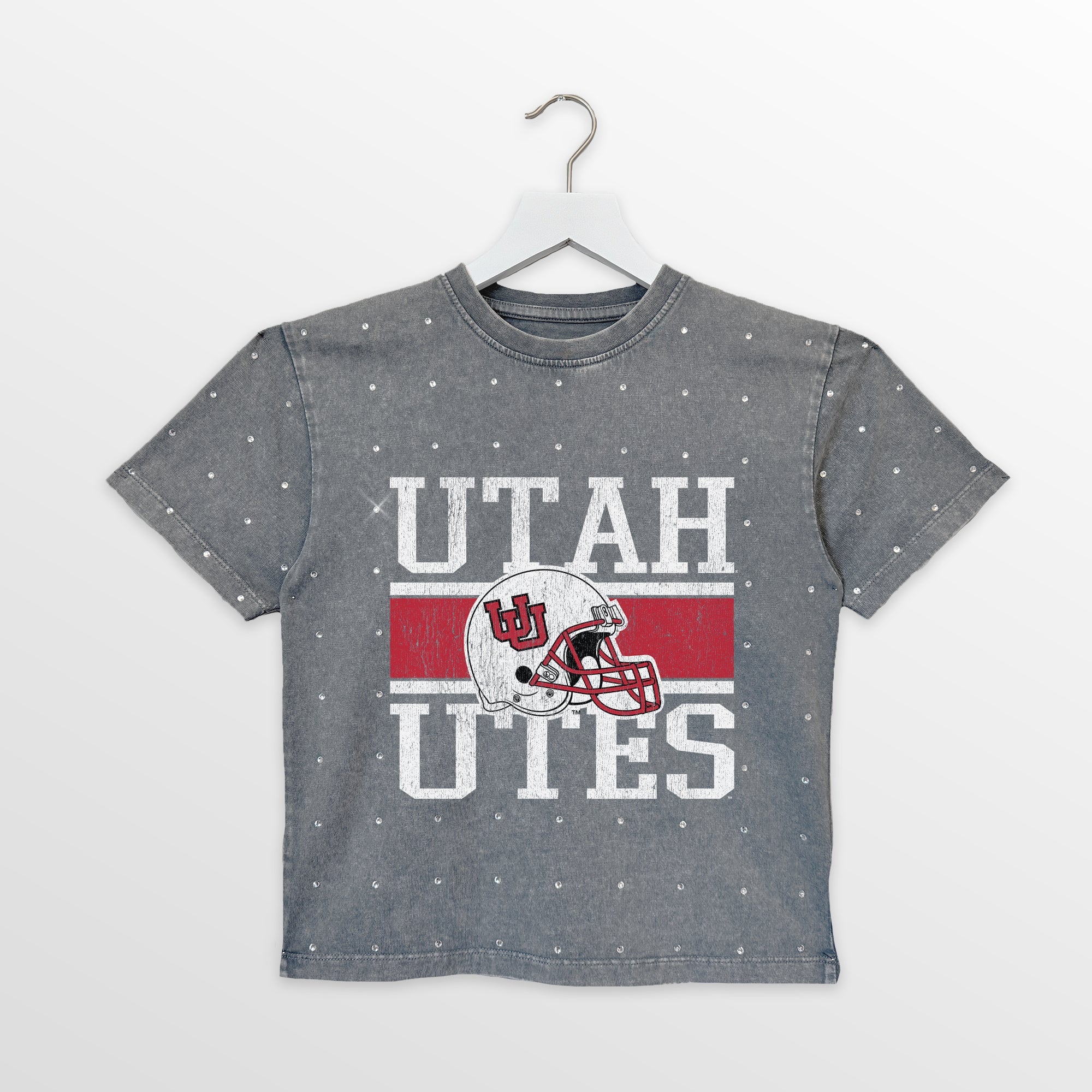 UTAH UTES ON THE BALL KIDS MINI RHINESTONE OVERSIZED TEE - Image 4