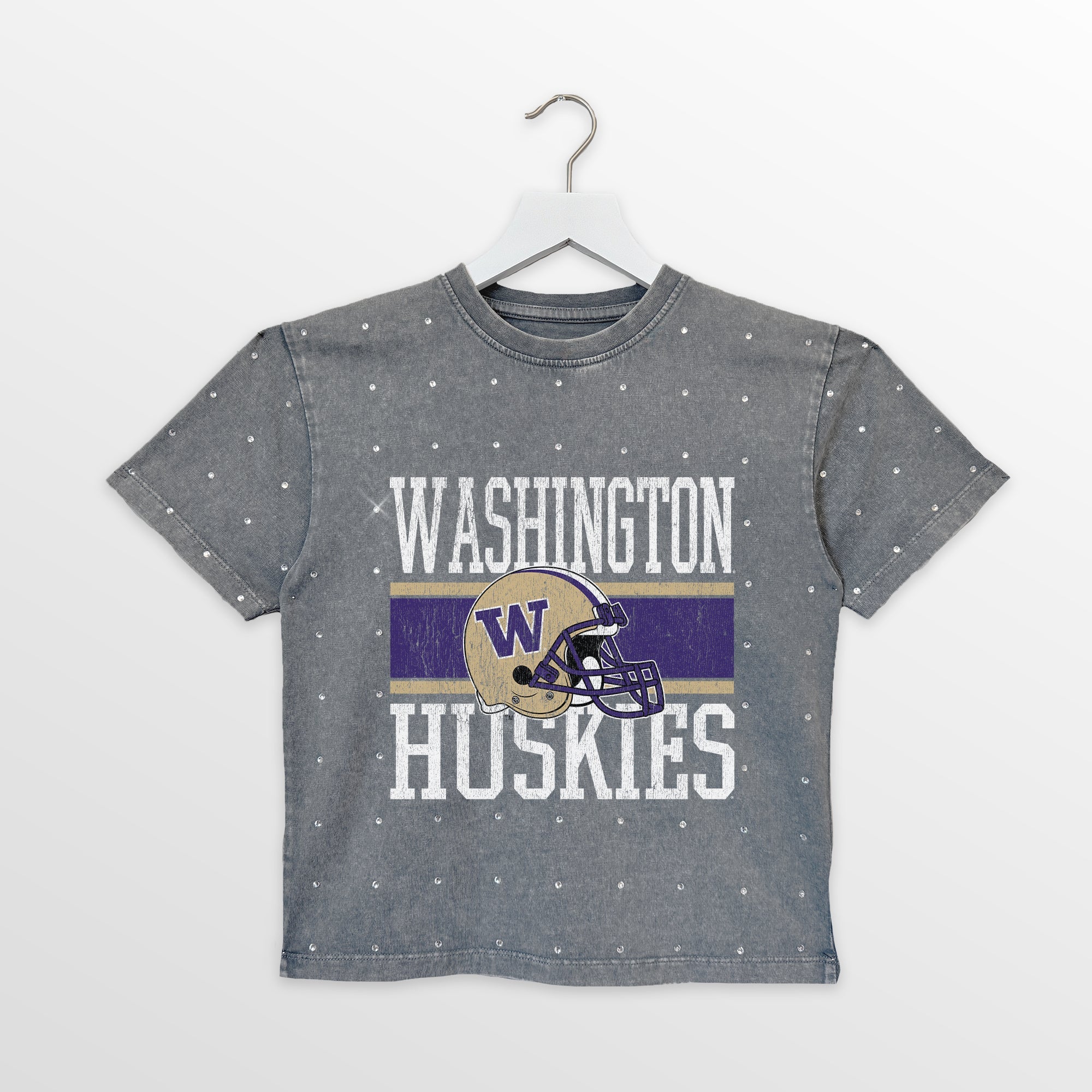 WASHINGTON HUSKIES ON THE BALL KIDS MINI RHINESTONE OVERSIZED TEE - Image 4